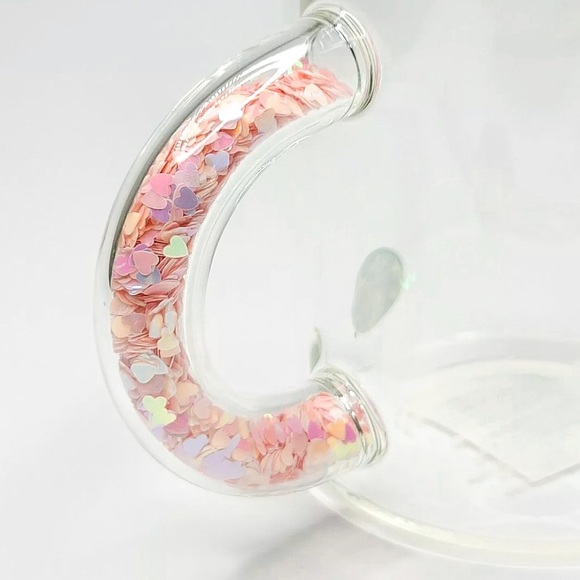 Brand New Starbucks 2022 VALENTINES MUG 12oz
Clear w/Glitter Heart Handle - Picture 2 of 2